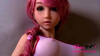 Pink dyed with really nice pussy petite sex doll