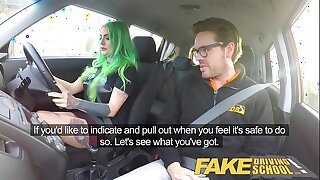 Fake Driving School Wild fuck ride for tattooed busty big ass knockout
